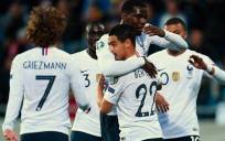 Ben Yedder celebra su gol en la victoria de Francia ante Andorra. / Sevilla FC