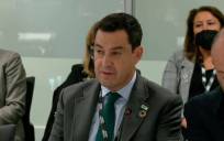 El presidente de la Junta de Andalucía, Juanma Moreno, en Glasgow / EP