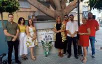 Parte de la Corporación municipal de Los Palacios y Villafranca homenajeó ayer a Blas Infante.