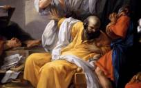 «Muerte de Sócrates» de JACQUES PHILIP JOSEPH DE SAINT QUENTIN