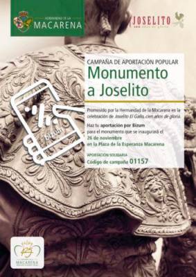 La Macarena abre una cuestación popular para sufragar el monumento a Joselito