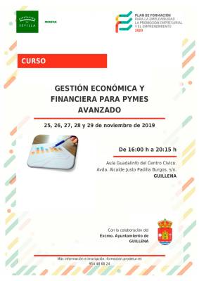 En Guillena, curso de gestión económica y financiera para pymes, nivel avanzado