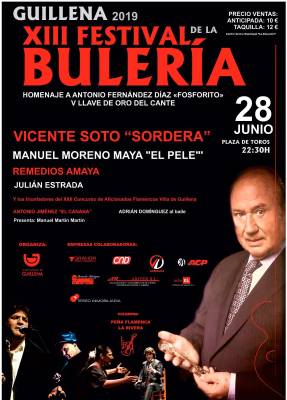 Viernes 28 de junio, la plaza de toros acoge el XIII Festival de la Bulería de Guillena que rendirá homenaje a Fosforito