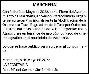 10-05-22 | Edicto Ayuntamiento de Marchena