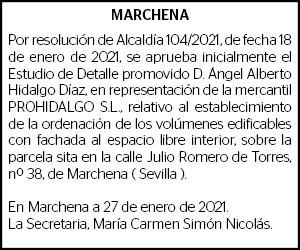 08-02-21 | Edicto del Ayuntamiento de Marchena