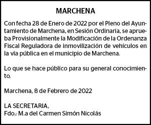 10-02-22 | Edicto del Ayuntamiento de Marchena