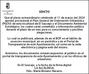 01/04/20 | Edicto Ayuntamiento de El Saucejo