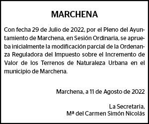 16-08-22 | Edicto del Ayuntamiento de Marchena