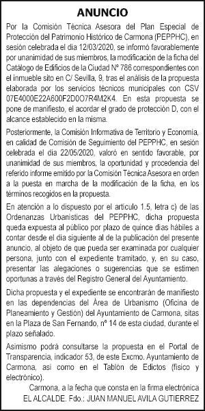 07-07-20 | Edicto Ayuntamiento de Carmona