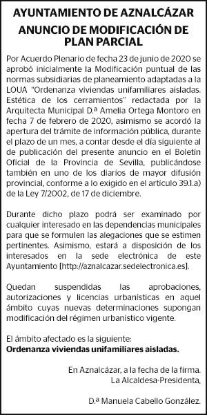 29-07-20 | Edicto Ayuntamiento de Aznalcázar