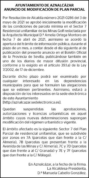 27-05-21 | Ayuntamiento de Azanalcázar