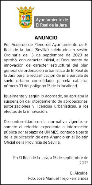 20-09-23 | Edicto Ayuntamiento de El Real de la Jara