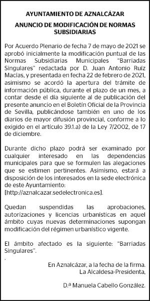 26-05-21 | Ayuntamiento de Azanalcázar