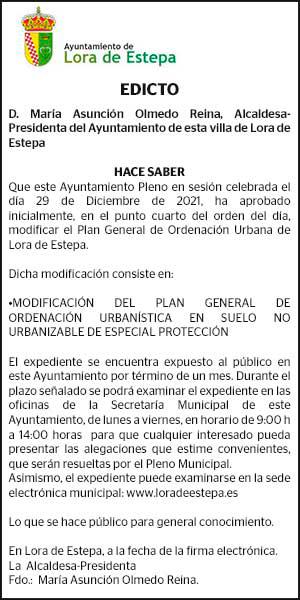 26-03-22 | Edicto Ayuntamiento Lora de Estepa