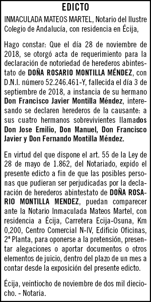 10-12-18 | Edicto Inmaculada Mateos Martel
