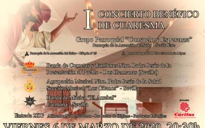 Cartel del I Concierto Benéfico de Cuaresma del Grupo Parroquial Consuelo y Esperanza.