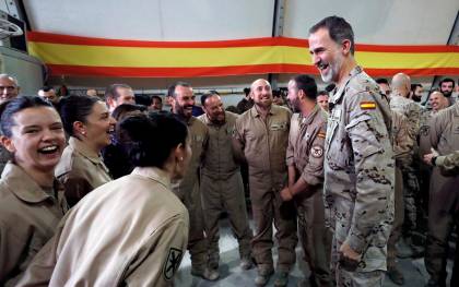 El Rey celebra su 51 cumpleaños junto a las tropas desplegadas en Irak