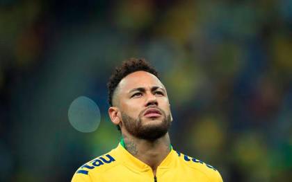 Neymar, en el partido amistoso entre Brasil y Catar. / EFE