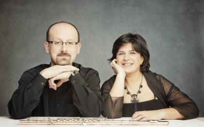 Duo de flauta y piano, Juan Ronda y Auxiliadora Gil. / LuisCastilla
