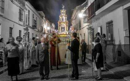 Procesión del Corpus Christi de Salteras el día 15 de agosto. / SRAmuedo