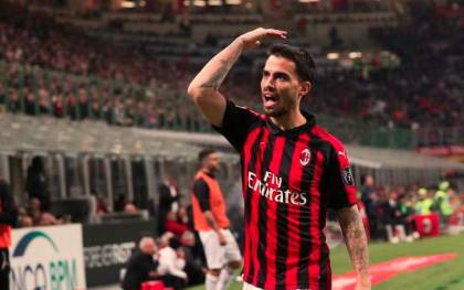 Suso celebra un gol con el Milan. / EFE