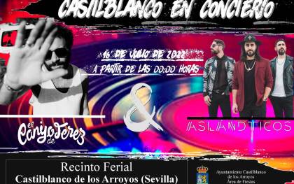 Cartel del concierto del sábado 16 de julio en Castilblanco