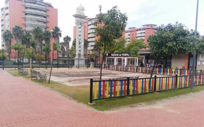 Estado actual del parque infantil de Jardines de Hércules. Foto: El Correo.