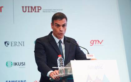 Pedro Sánchez en el acto de clausura del ‘Encuentro de la Economía Digital y las Telecomunicaciones. / EP