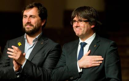 Antoni Comín y Carles Puigdemont, en una imagen de archivo. / EFE