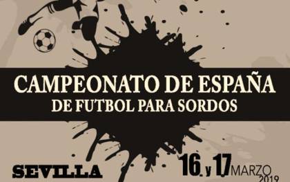 Cartel del Campeonato de España de Fútbol para Sordos.