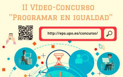 Cartel de la segunda edición del Vídeo-Concurso ‘Programar en Igualdad’.