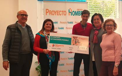 Manuel Lombo dona más de 7.500 euros a Proyecto Hombre Sevilla
