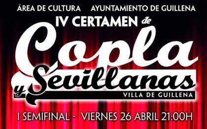 Cartel anunciador del IV Certamen de Copla y Sevillana
