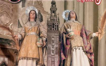 Las imágenes de Santas Justa y Rufina de la hermandad Sacramental del Sagrario, que ilustran la portada. Foto: Consejo Cofradías.