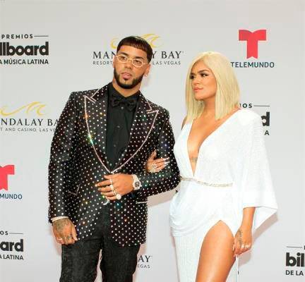 Karol G y Anuel en la gala de los Premios Billboard de la Música Latina 2019, en Las Vegas (Nevada, EE.UU.)EFE