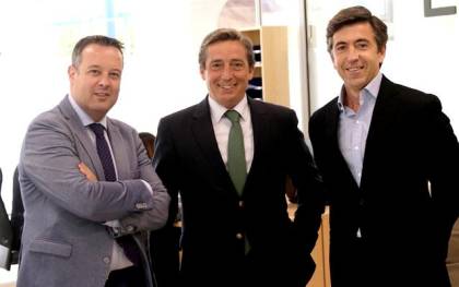 Luis M. Martín, Luis Garzón y Alfredo Montero, socios fundadores de Lúmina. / El Correo