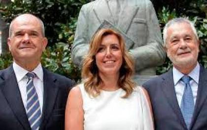 Manuel Chaves, Susana Díaz y José Antonio Griñán. / EFE