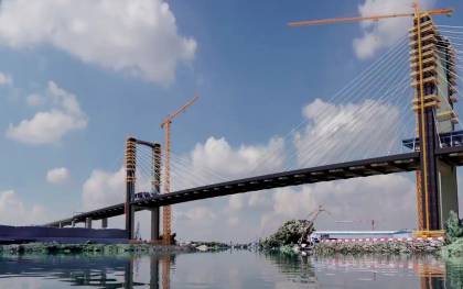 Recreación de las obras de mejora del Puente del Centenario