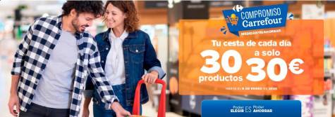 Carrefour lanza una cesta de 30 productos a 30 euros