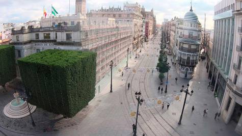Así funciona el control de aforo contra la Covid en las calles de Sevilla