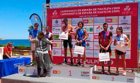 La palaciega Esther Maqueda, campeona de España en duatlón cross