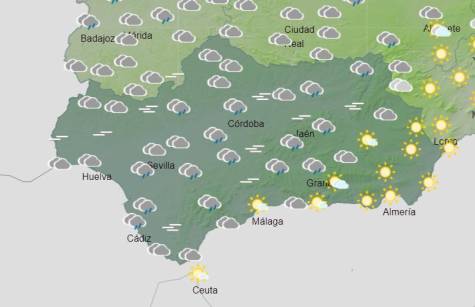 El tiempo en Andalucía: suben las temperaturas con lluvias débiles este miércoles