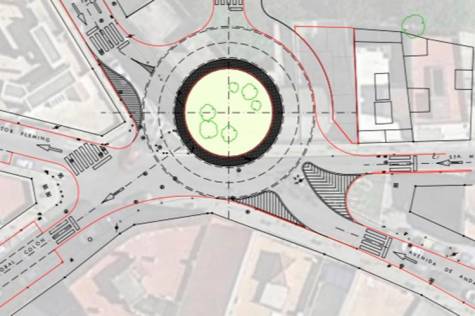 Una nueva glorieta ayudará a descongestionar el tráfico del centro urbano de Dos Hermanas 