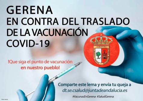 El Ayuntamiento de Gerena pone en marcha una campaña para reclamar que se siga vacunando en el pueblo