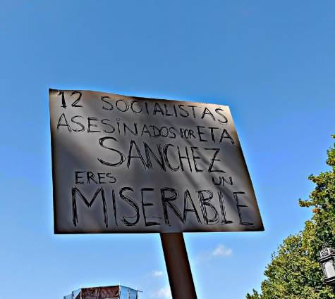 Manifestación en Sevilla en desacuerdo con la amnistía