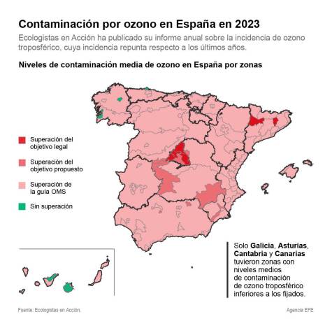Estas son las 7 zonas de Andalucía donde la contaminación por ozono es muy grave