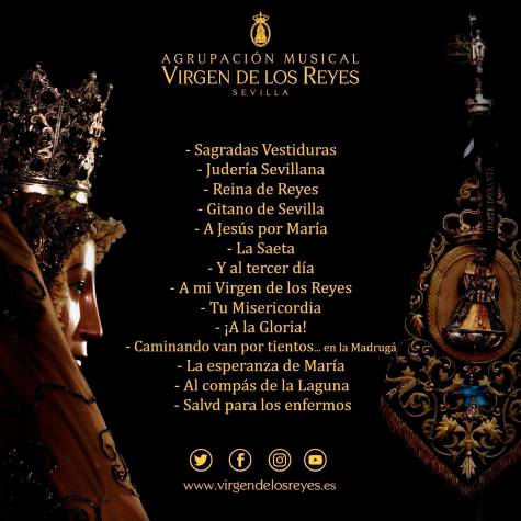 Itinerario del pasacalles de la Agrupación Virgen de los Reyes