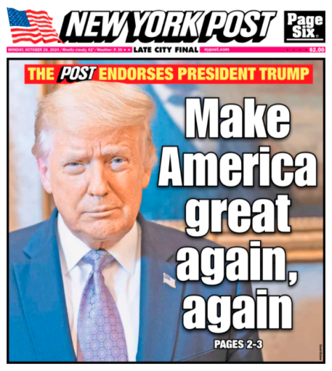 Un conocido diario estadounidense da su apoyo al Donald Trump