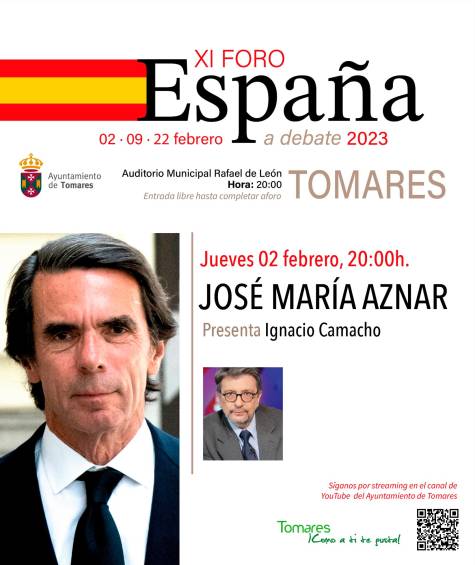 Aznar abre en Tomares la XI edición del foro 'España a debate'