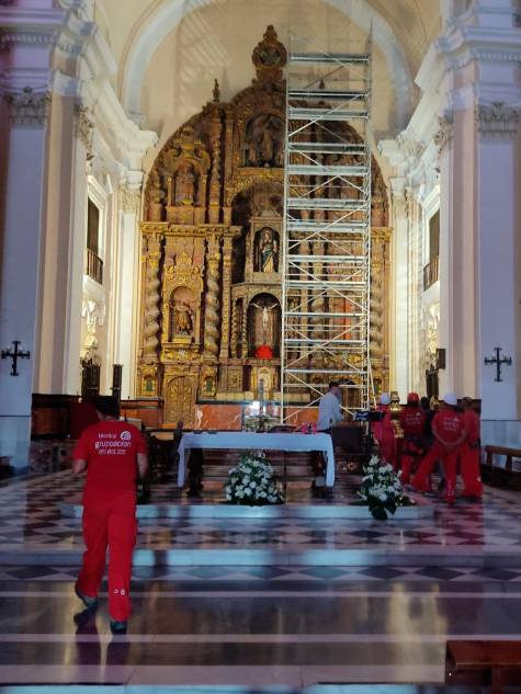 Comienza la restauración en San Jacinto de su retablo mayor